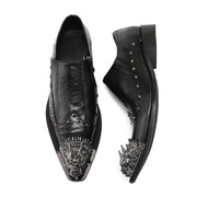 Black minimalist men's business casual dress shoes